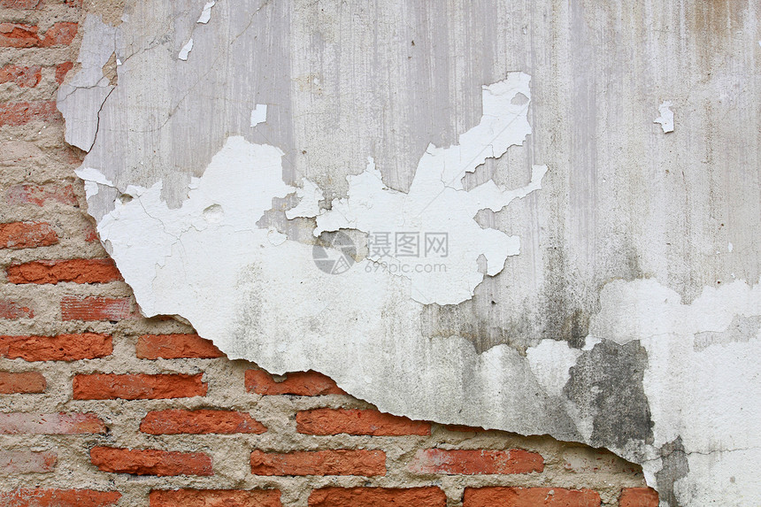 砖墙上的裂缝框架风化建筑学建筑废墟石头水泥墙纸石工材料图片