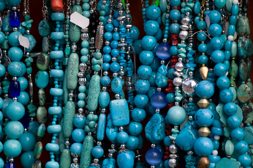 宝石珠宝手工细绳矿物工艺礼物纪念品蓝色装饰品宝藏市场图片