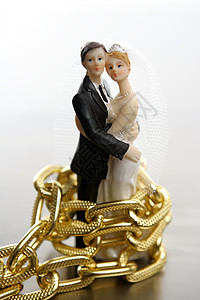 婚姻的假象是失去自由 带链子高清图片