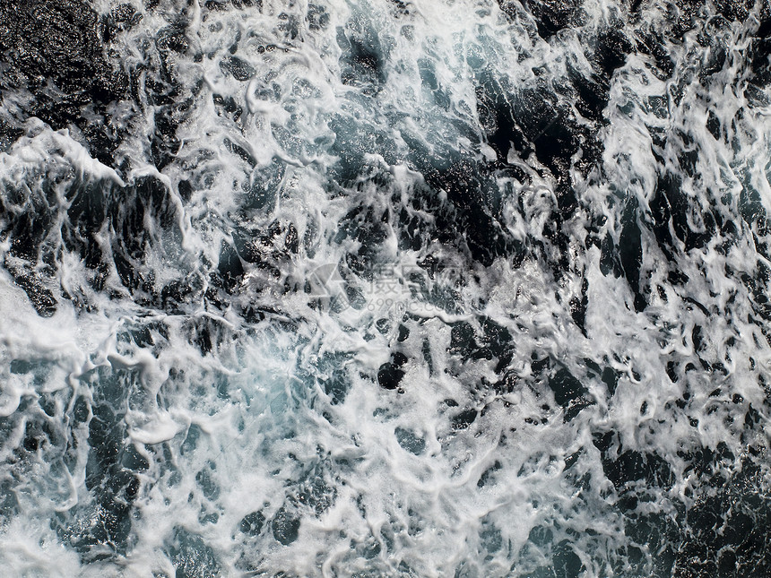 泡沫和冲浪白色灵质海洋环境生活图片