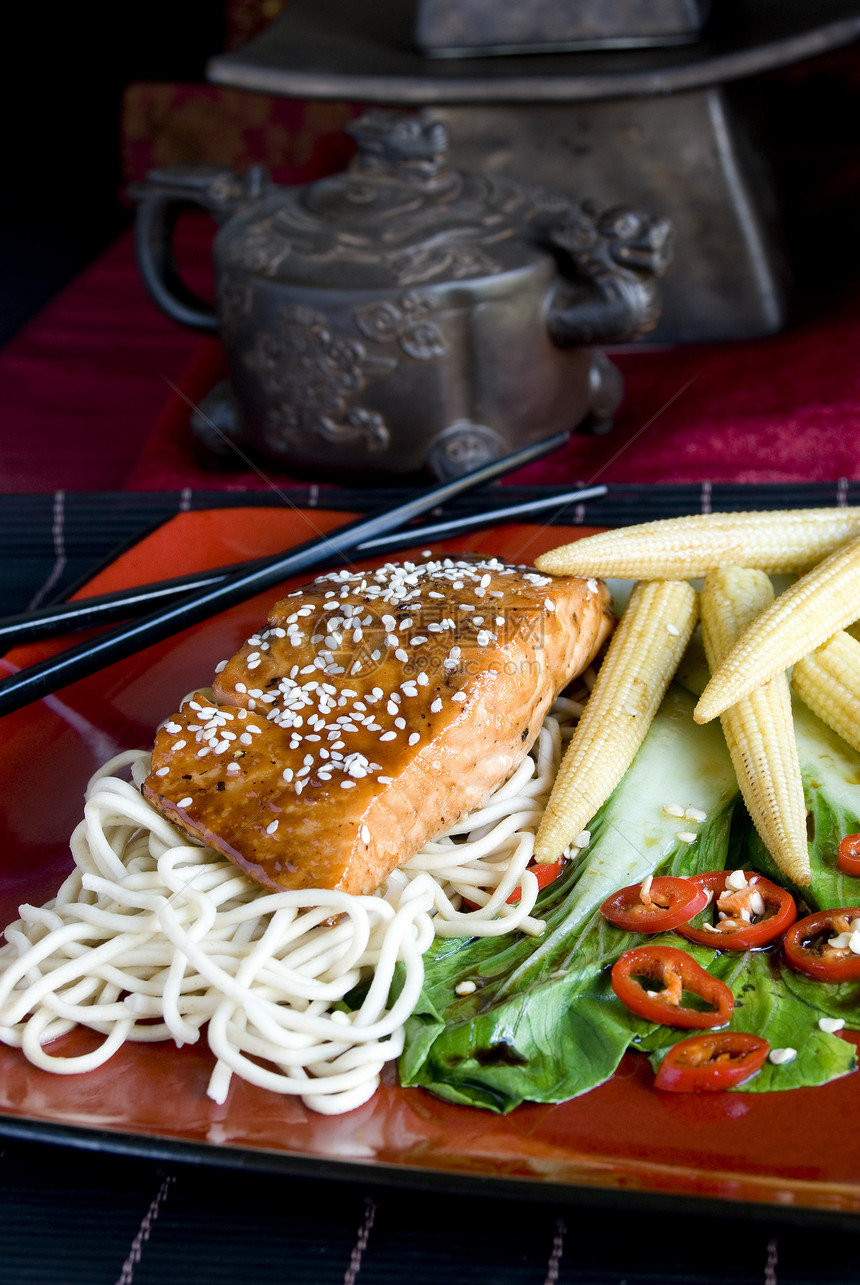 芝麻煮鲑鱼酱油草药海鲜大豆肉汤白菜柠檬库存米粉美味图片