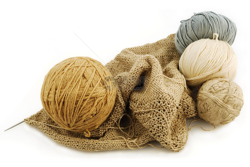 羊毛线纺织品文化手工材料棕色灯丝细绳衣服纤维绘画图片