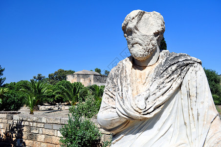 希腊雕像考古遗产遗迹历史性历史考古学背景图片