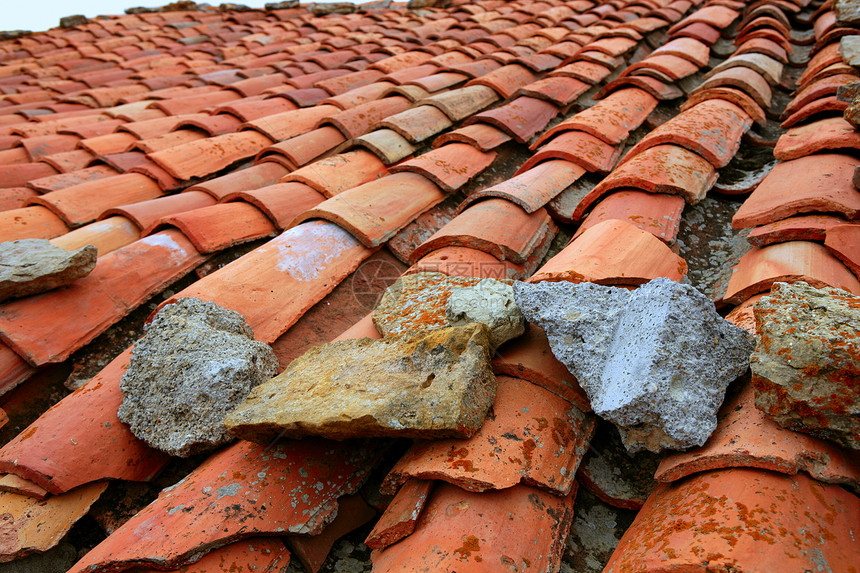 古老的阿拉伯阿拉伯红色粘泥屋顶瓷砖房子陶瓷墙纸天气建筑制品庇护所技术宏观财产图片