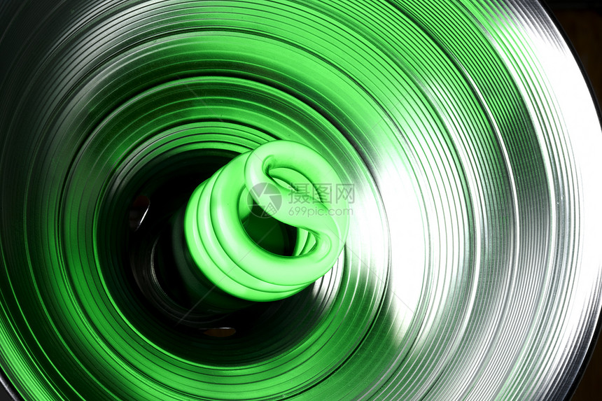 绿色灯泡荧光反光板戒指力量反射想像力环境玻璃活力图片