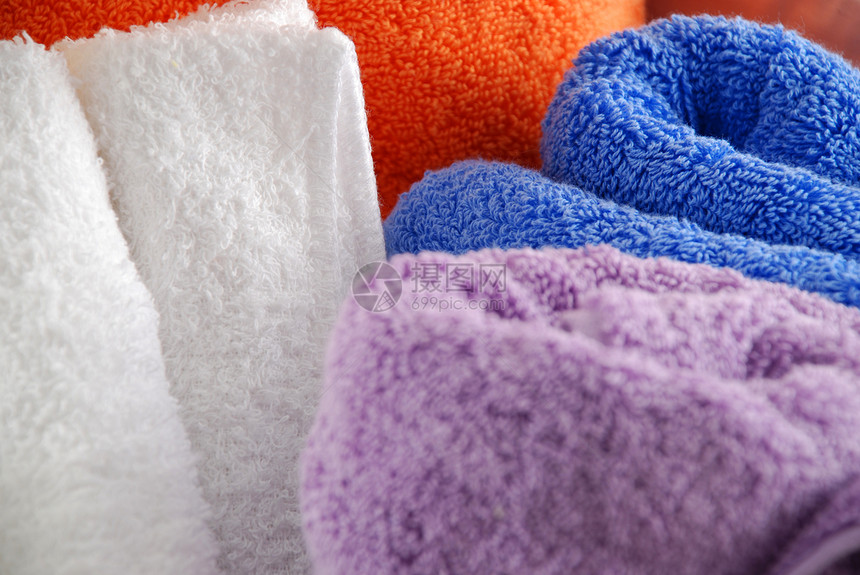 毛巾纤维吸水性淋浴家居折叠织物浴室面巾奢华棉布图片