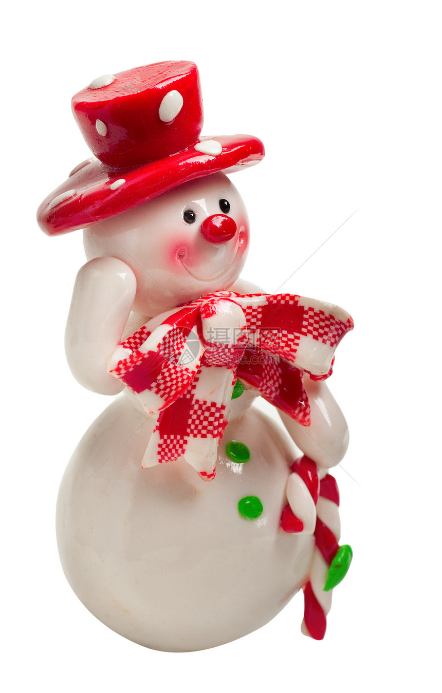 孤立的玩具圣诞雪人娃娃围巾白色魔法朋友展示童话快乐微笑礼物图片