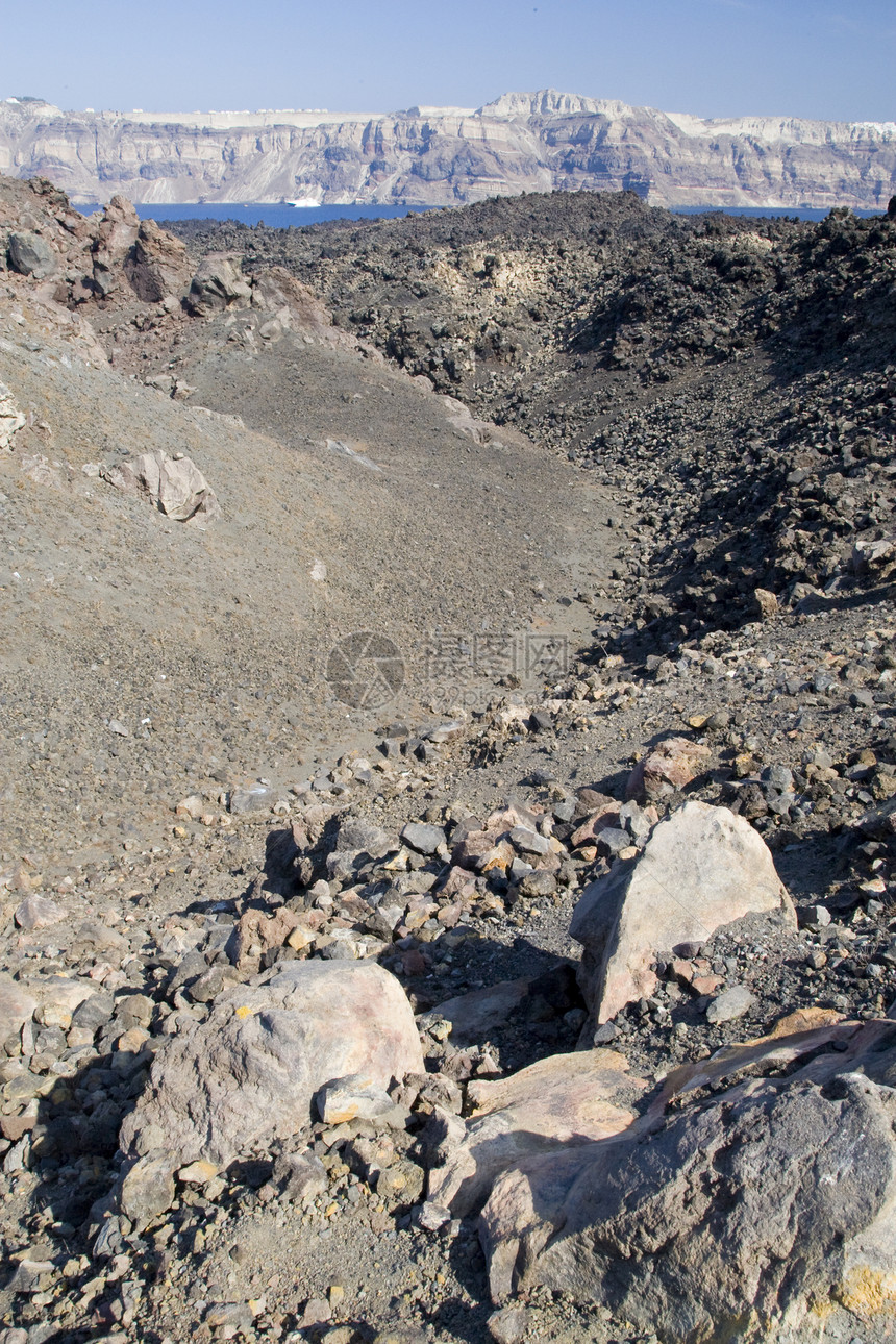 圣托里尼希腊避暑胜地火山口娱乐火山情调岩石异国文化场景目的地图片