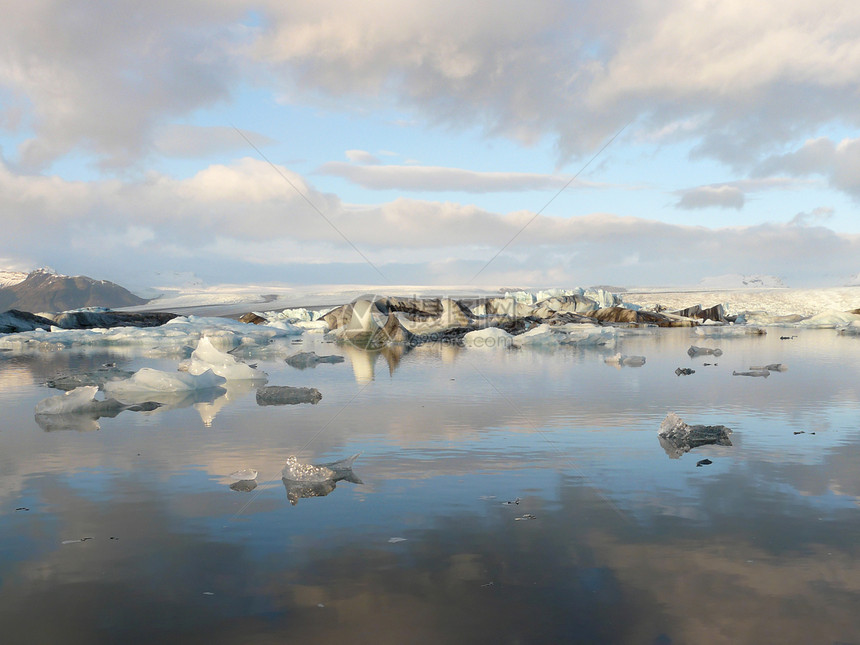 冰川环礁湖环境蓝色反射天堂生态寒意仙境气候冰块天空图片