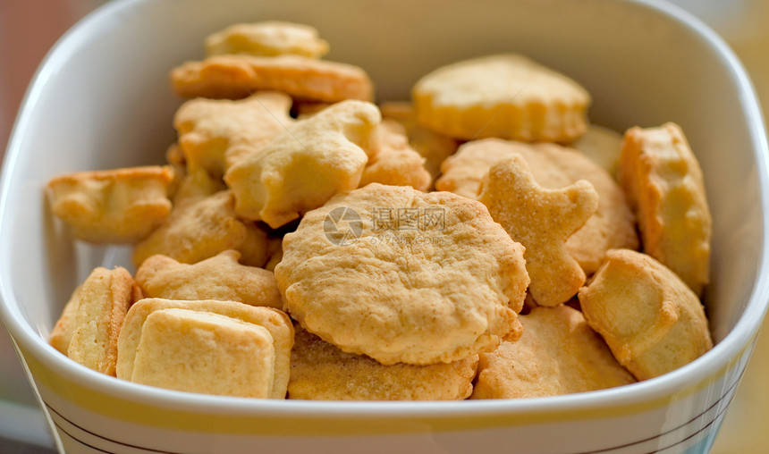 盘子里的曲奇饼工艺甜点白色谷物传统面包饼干香草团体食物图片