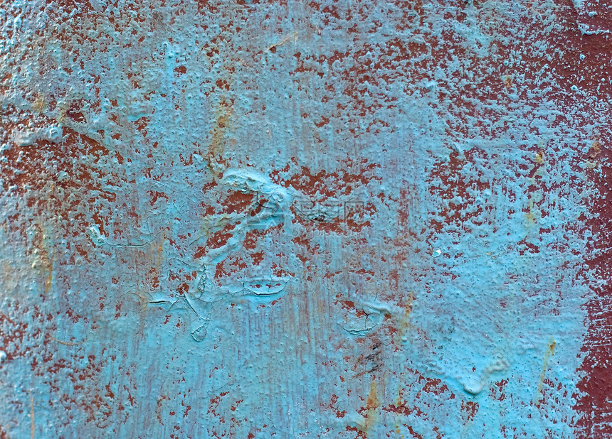 垃圾背景金属材料乡村蓝色艺术品涂层拉丝衰变氧化艺术图片