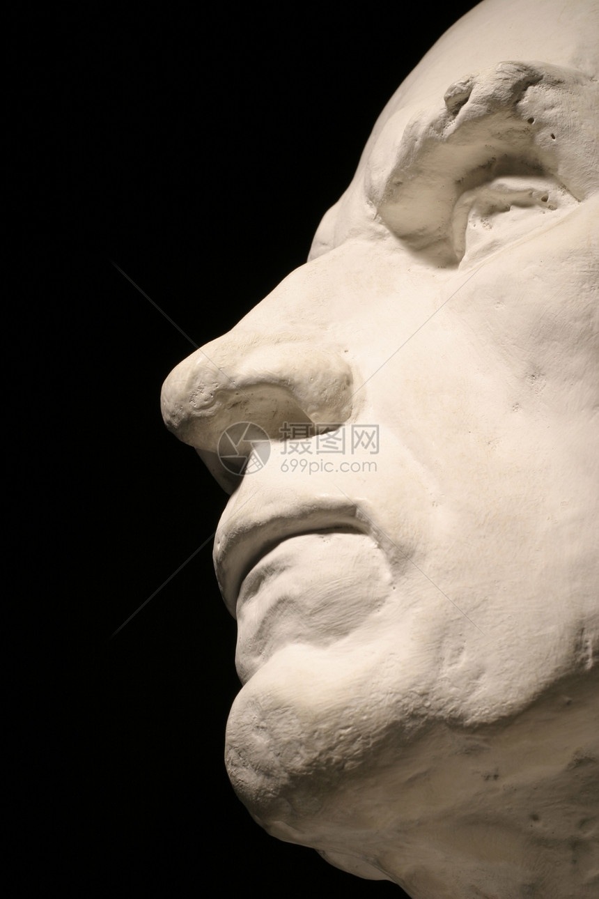 雕像人的头体积艺术眼睛情感雕塑头发石膏男人名声冒充图片