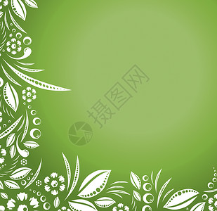 样式模式漩涡电脑绿色装饰白色植物叶子绘画曲线艺术背景图片