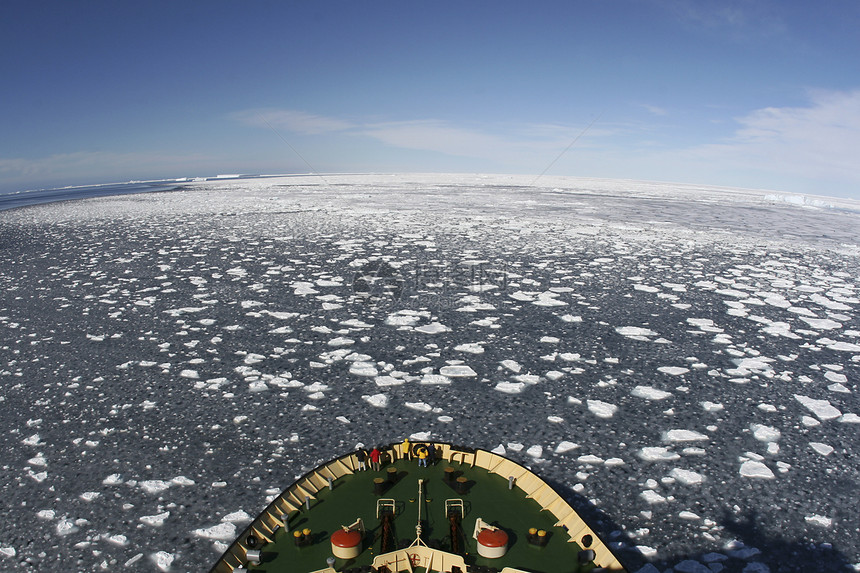 南极洲视图企鹅冻结破冰血管图片