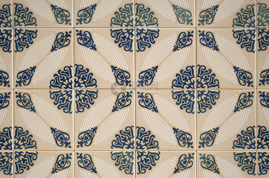 原形旧瓷砖制品正方形工作陶瓷蓝色控制板历史水泥手工马赛克图片