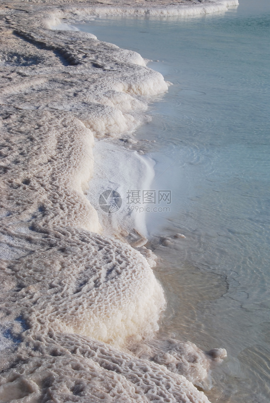 死海矿物土地支撑海滩白色水晶结晶解决方案编队海岸沉积物图片
