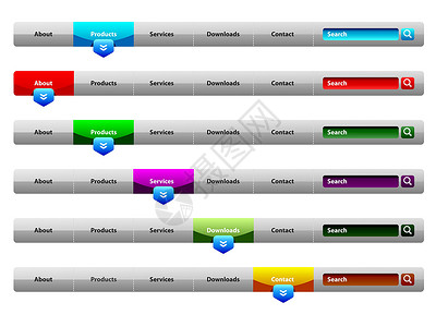 导航菜单插图网络网页水平链接互联网界面网站纽扣背景图片