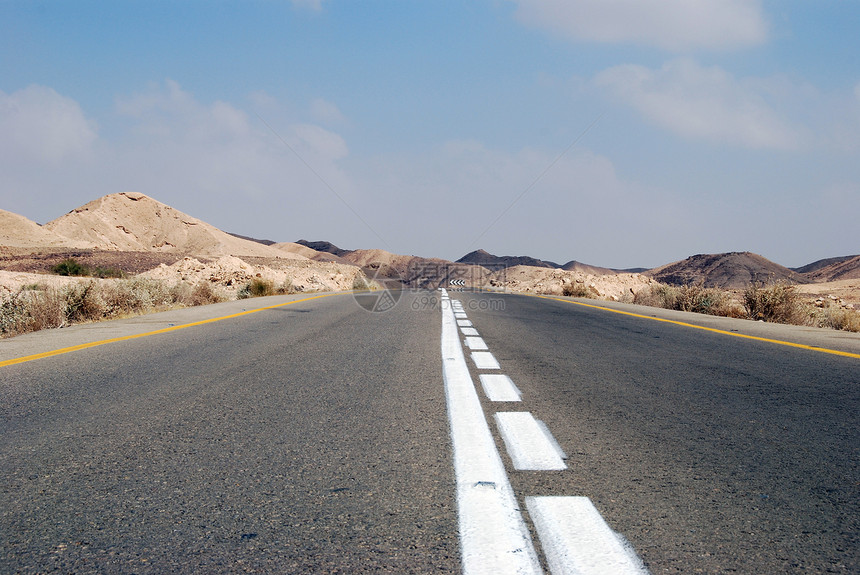 荒沙漠道路旅行驾驶寂寞岩石天空孤独地平线沥青蓝色土地图片