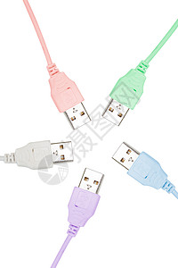 USB 插件技术插头电脑电线背景图片
