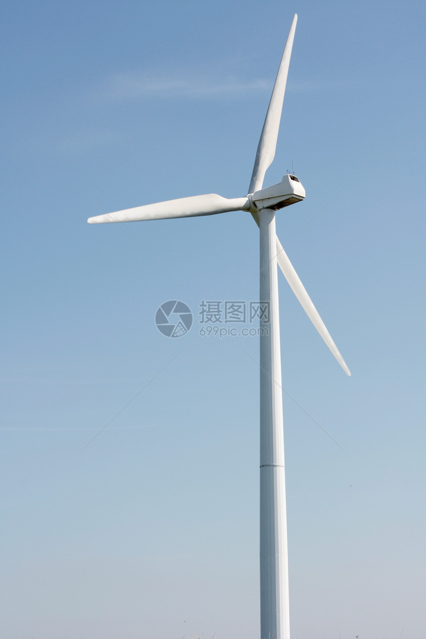 风力涡轮机活力绿色天空风车图片