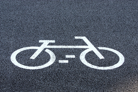 自行车路标志牌交通车道轮子地面沥青旅行街道分数路线背景图片
