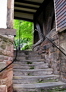 休斯伯里的巨石台阶高清图片