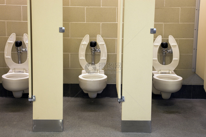 公共洗手间小便池厕所民众卫生间水平小便房间白色图片