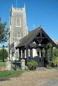 英国教区教会英语背景图片