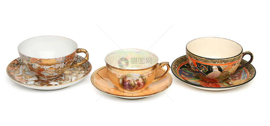 三个中国茶杯图片