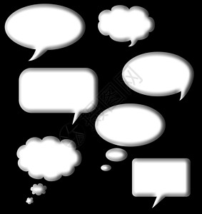 言论和思想泡沫气泡收藏团体阴影讲话盒子黑色说话插图标签背景图片