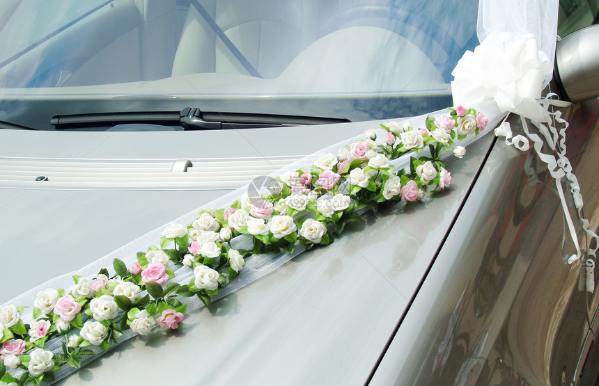 结婚车周年花朵婚礼风格丝带纪念日婚姻仪式庆典图片