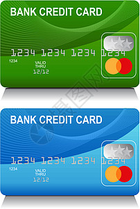 信用卡透明度海浪阴影金融蓝色银行借方信用卡片货币背景图片