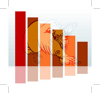 熊市场酒吧债务白色透明度商业图表损失投资插图库存背景图片