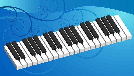 钢琴键盘玩家旋律乐队软垫木板钥匙插图合成器指板音乐背景图片