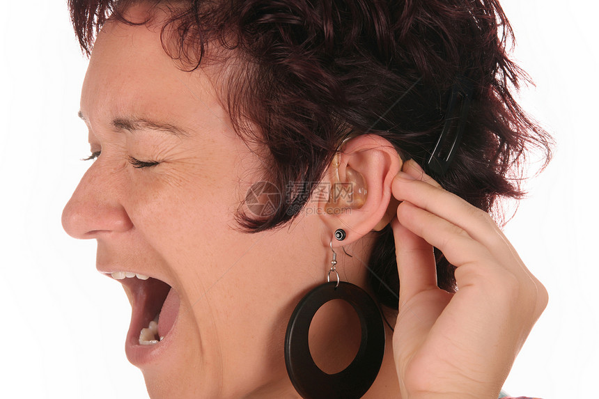 助听援助耳聋帮助女性药品保健头发测试残障医疗耳朵图片