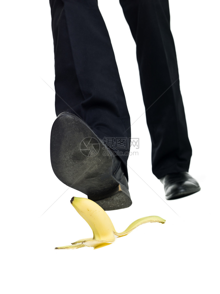 香蕉皮滑摄影鞋底平衡地面橡皮水平危险风险男士恶作剧图片