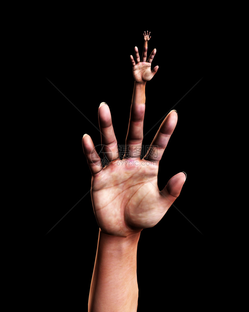 手巧手怪物棕榈数字手指手臂拇指图片