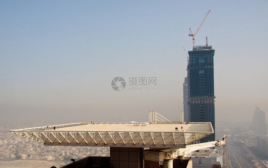 迪拜市风景街道热带建筑物旅游软垫旅行海湾市中心异国地标图片