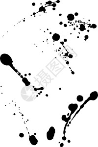 飞盘图标印迹黑色液体斑点原油水滴墨水飞溅滴水插图背景图片