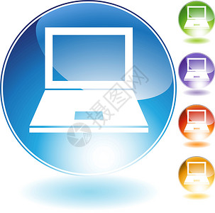 计算机图标插图商业按钮桌面电脑绿色监视器笔记本背景图片
