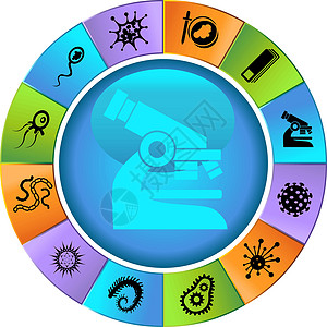 科学怪人剪贴画微生物图标科学病菌细菌玻璃盘子显微镜漏洞车轮生物学细胞设计图片