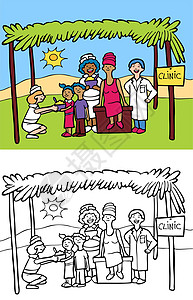 传教士外国黑色染色保健诊所白色治疗情况医院护士背景图片