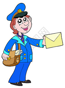 对应用信件可爱的邮递员设计图片