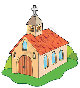 教堂钟声欧洲风格式教会插画