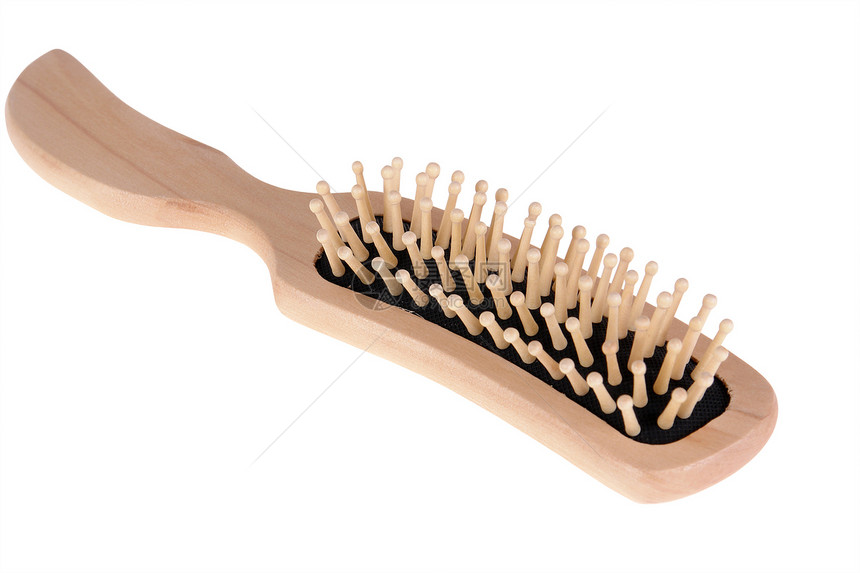 梳子木头白色卫生刷子乐器按摩头发发刷理发师工具图片