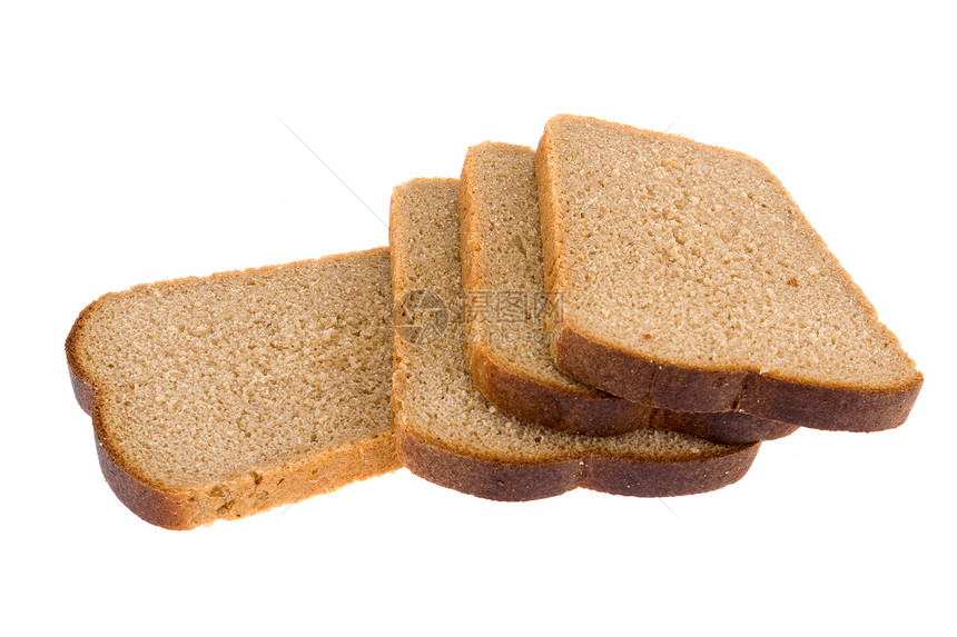 棕色面包面包白色工作室小麦食物早餐脆皮图片