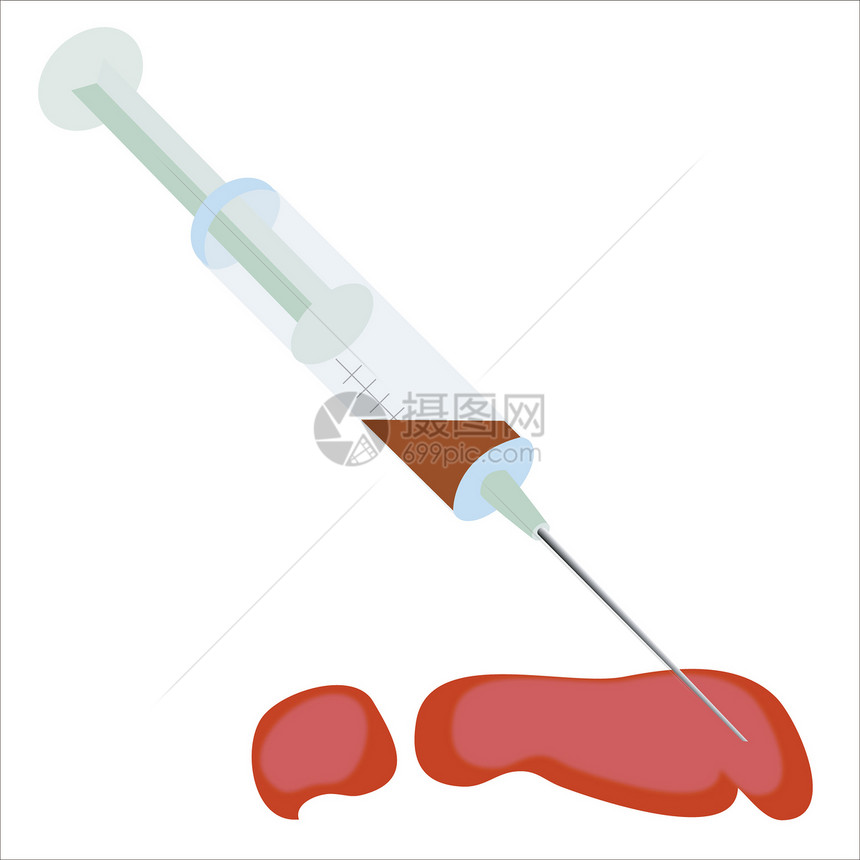 注射器中的血液图片