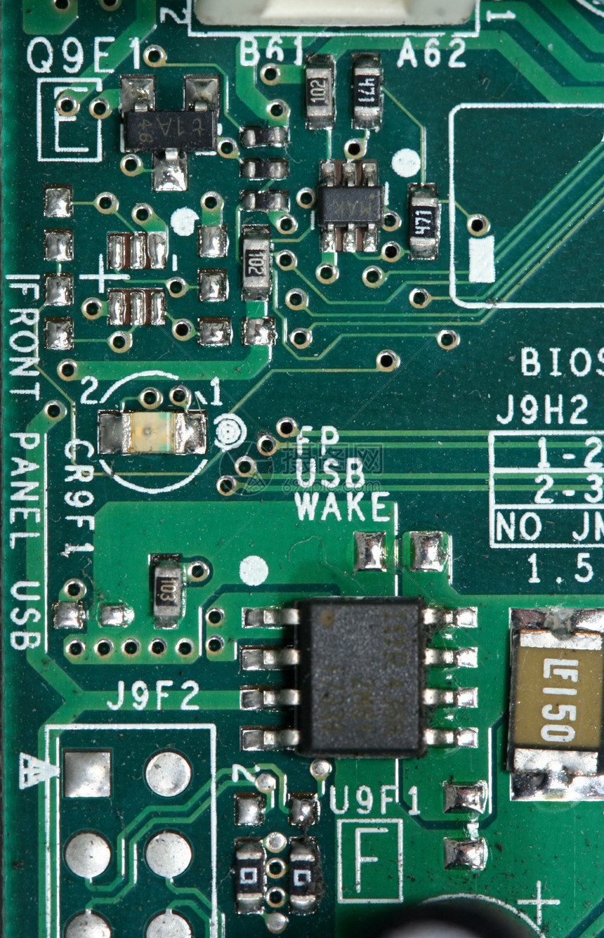 计算机芯片和电路板电子技术电容器电路电气电子产品木板处理器电脑绿色图片