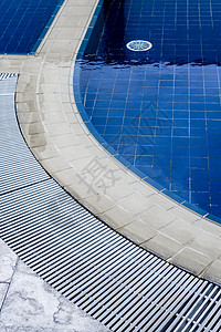 游泳池酒店场景水池游泳闲暇角落运动健康蓝色背景图片