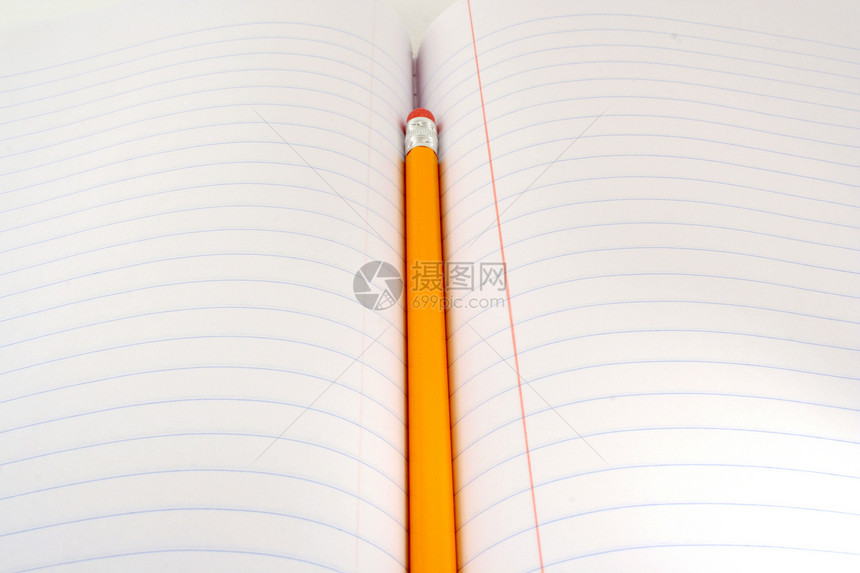 黄铅笔和笔记本图片